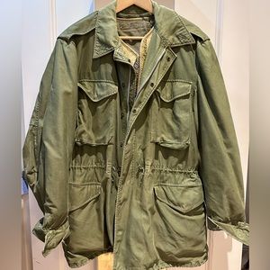 1950’s Vintage Mens Parka Jacket Liner Korean War  Coat Military Size M
